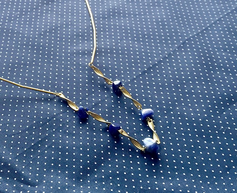 水星の束（長鎖） - ネックレス - 金属 ブルー