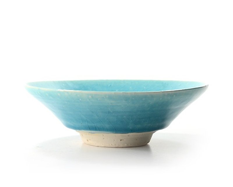Turkish evening twilight blue flat bowl (in) - จานเล็ก - เครื่องลายคราม สีน้ำเงิน