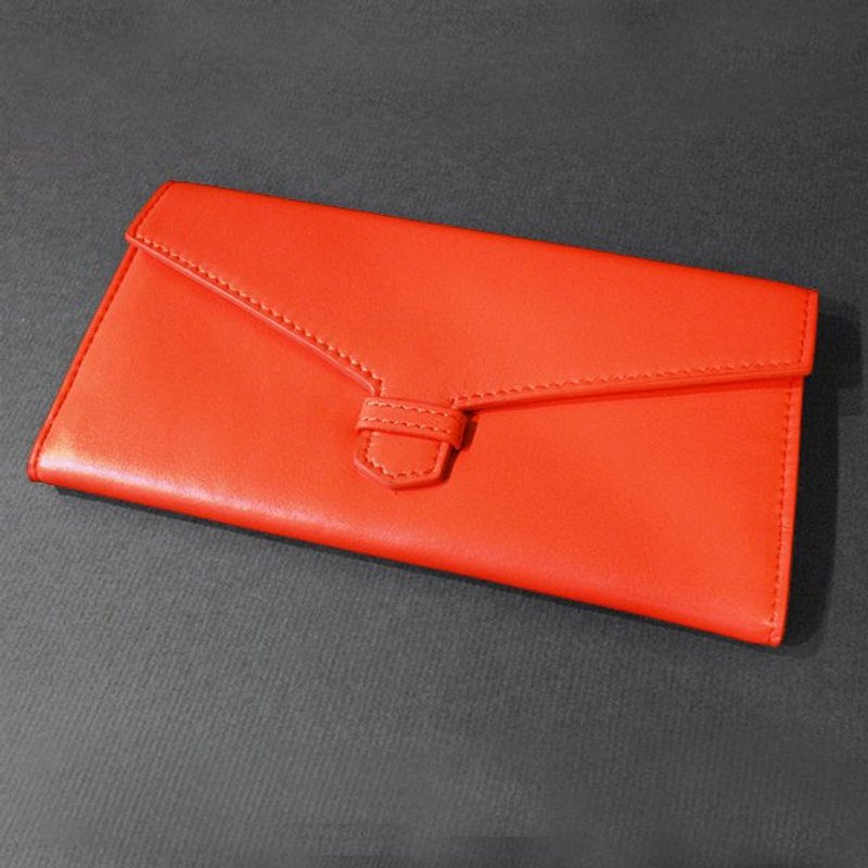 Passion 長夾紅色 - Wallets - Genuine Leather Red