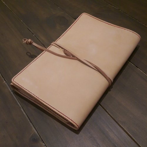 LouisRay Leather 純手工縫製皮件 純手工製作手工染色皮革6孔A5活頁筆記本 (免費印字，繡字）