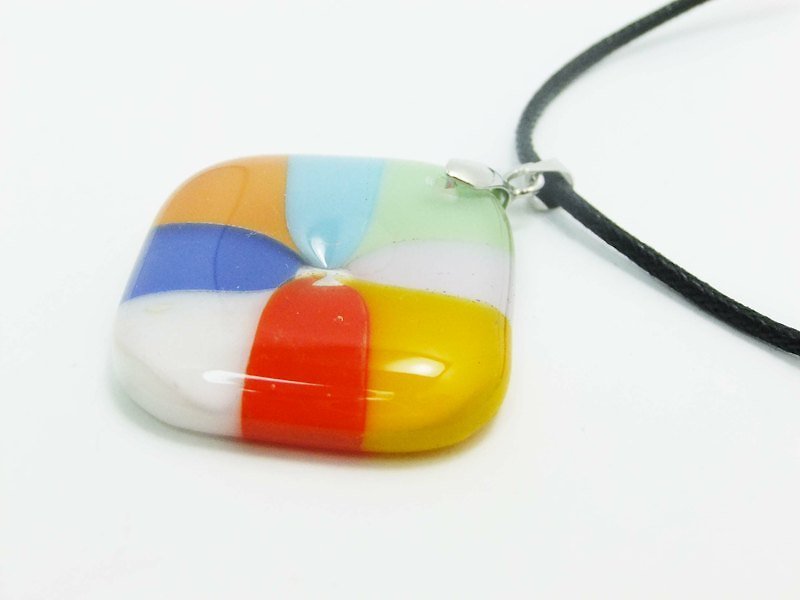 琉璃拼貼大項鍊-隨心所欲 - Necklaces - Glass Multicolor