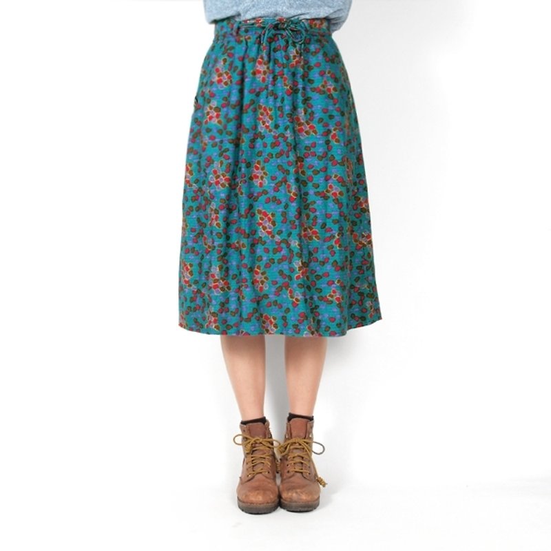 │moderato│ little retro hit color dress │ Literary Forest Retro - Skirts - Other Materials Green