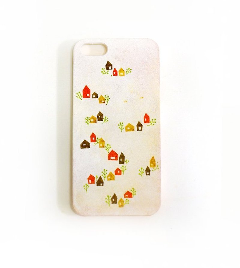 【Wooden Cabin】 Apple iphone hand-painted phone shell - Phone Cases - Plastic White