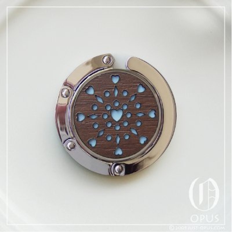 OPUS 木質系列- 愛心圖騰-核桃木粉藍 - 其他 - 木頭 藍色