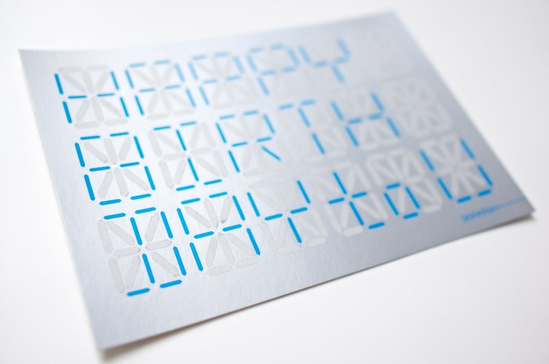 SCRATCH CARD 耶誕新年交換禮物/ 刮刮卡片－ 藍 - 卡片/明信片 - 紙 藍色