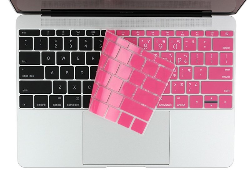 BF New Macbook 12インチキーボードフィルムファンデーションホワイトテキスト（8809402590766） - タブレット・PCケース - その他の素材 ピンク
