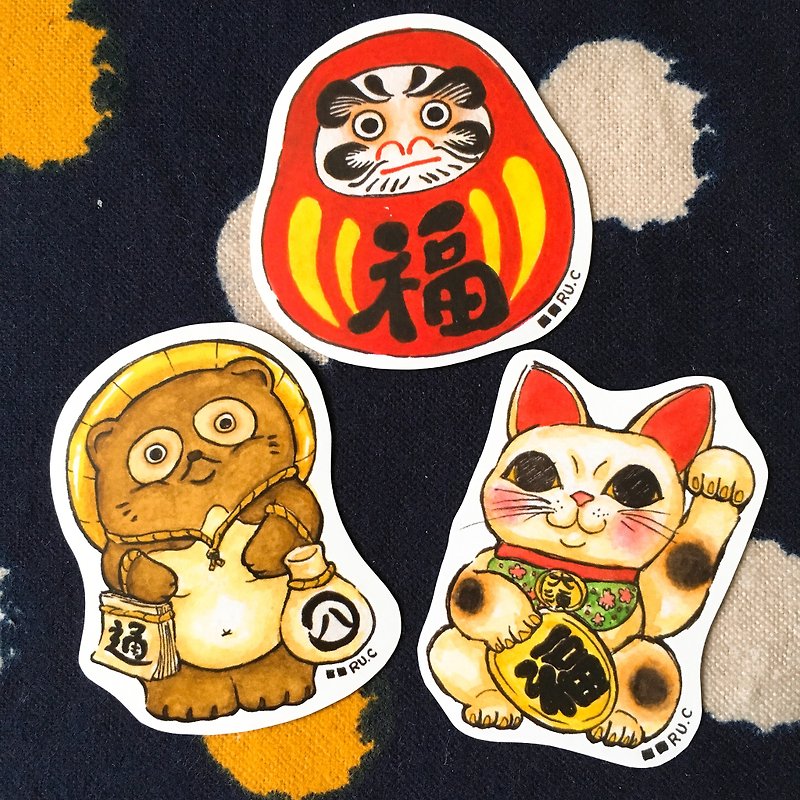 Japanese Lucky Stickers - Stickers - Paper Multicolor