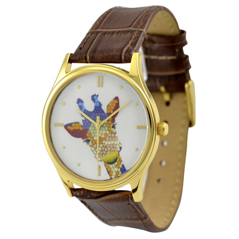 キリン時計（カラー）ゴールドケース - 腕時計 - 金属 ゴールド