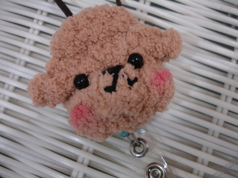 Poodle - retractable badge &amp; buckle + knitting small objects ticket clip card sets - ที่ใส่บัตรคล้องคอ - วัสดุอื่นๆ 