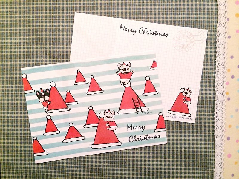 (Sold out) Fighting cap hat - Christmas card - การ์ด/โปสการ์ด - กระดาษ สีแดง