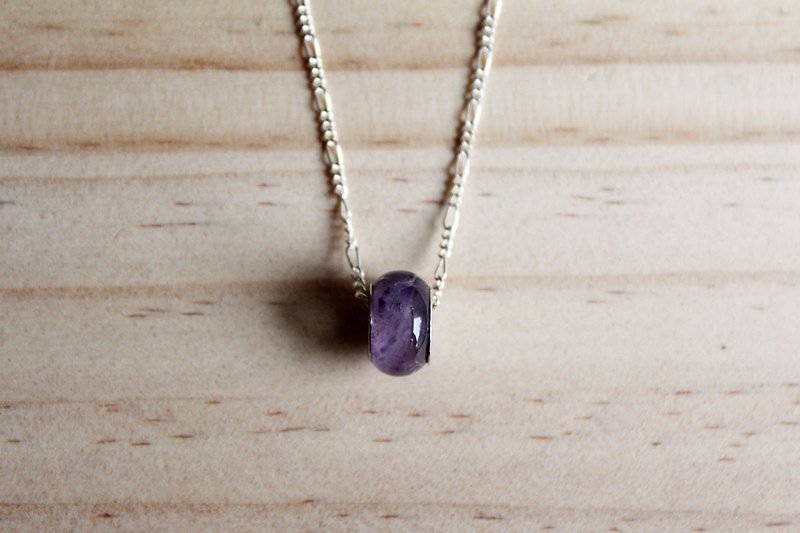 [ 紫水晶純銀項鍊。Amethyst -智慧之石-  ] - Necklaces - Gemstone Purple