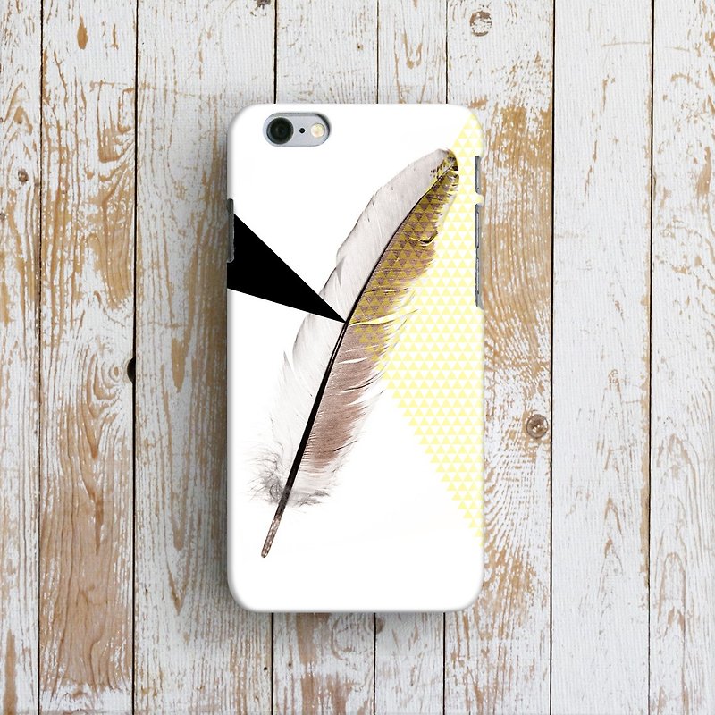 Feather, - Designer iPhone Case. Pattern iPhone Case. One Little Forest - เคส/ซองมือถือ - พลาสติก สีเทา