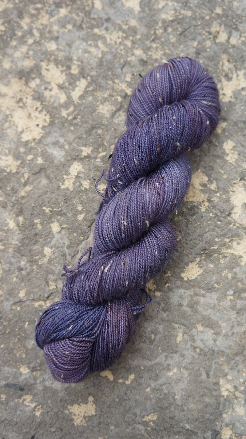 リタ手染めソックスライン（青紫色） - その他 - ウール パープル