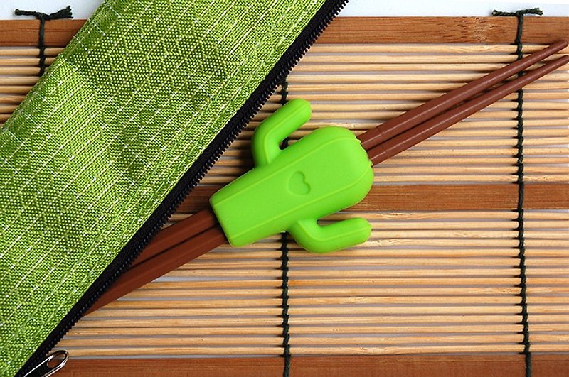 結婚禮品_飯來掌口筷架組 - 筷子/筷子架 - 矽膠 綠色