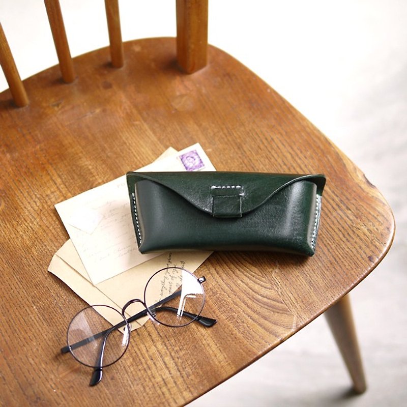 Japanese style simple style casual fashion glasses case Made by HANDIIN - Other - Genuine Leather 