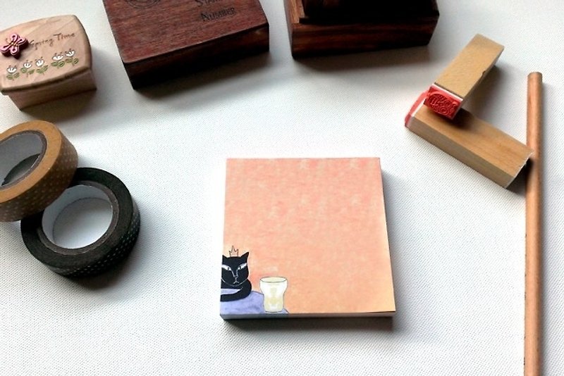 Note Paper ∣ King Cat - Sticky Notes & Notepads - Other Materials Orange