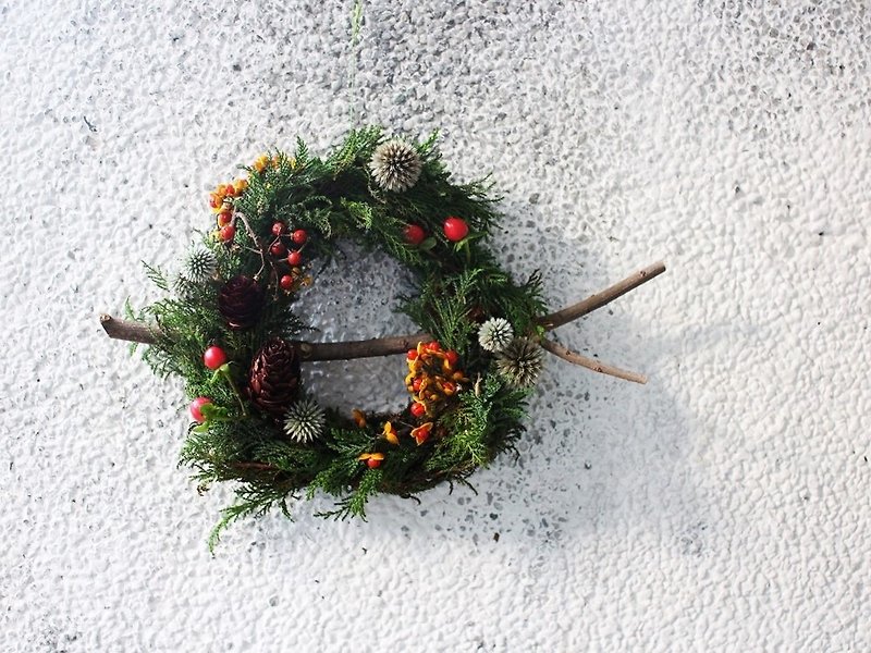 Christmas Wreath - งานไม้/ไม้ไผ่/ตัดกระดาษ - ไม้ สีเขียว