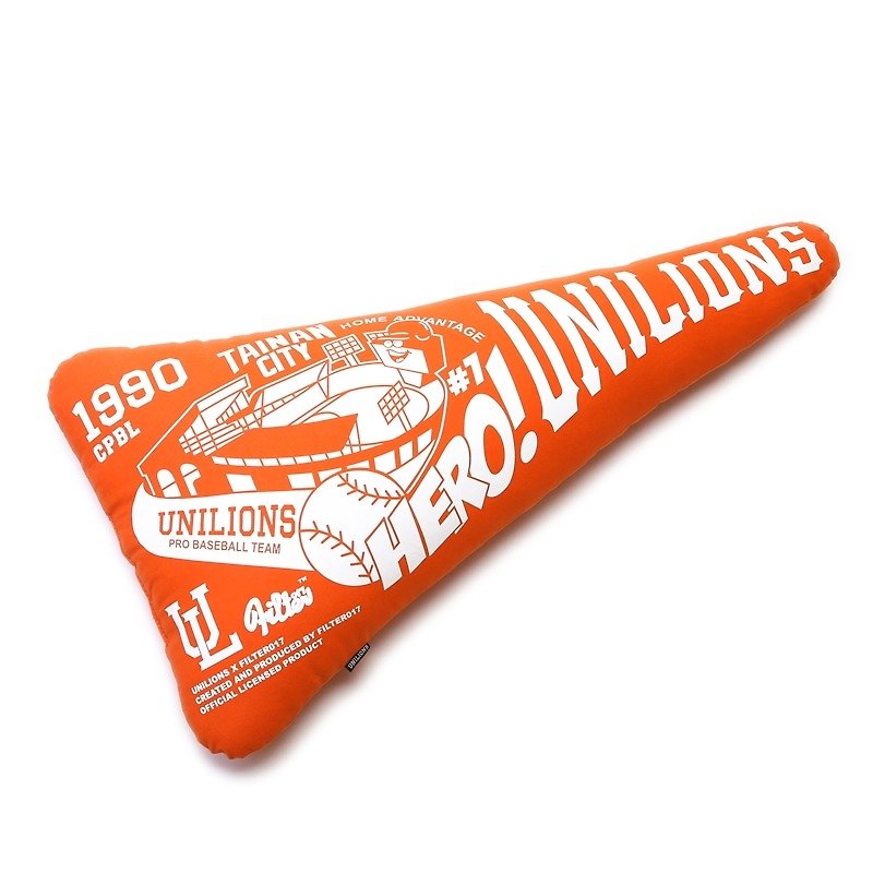Uni-Lions X Filter017 home support triangle pillow - Pillows & Cushions - Other Materials Orange