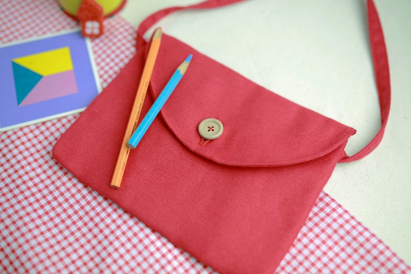 甜蜜馬卡龍小方包 - 側背包/斜孭袋 - 其他材質 紅色