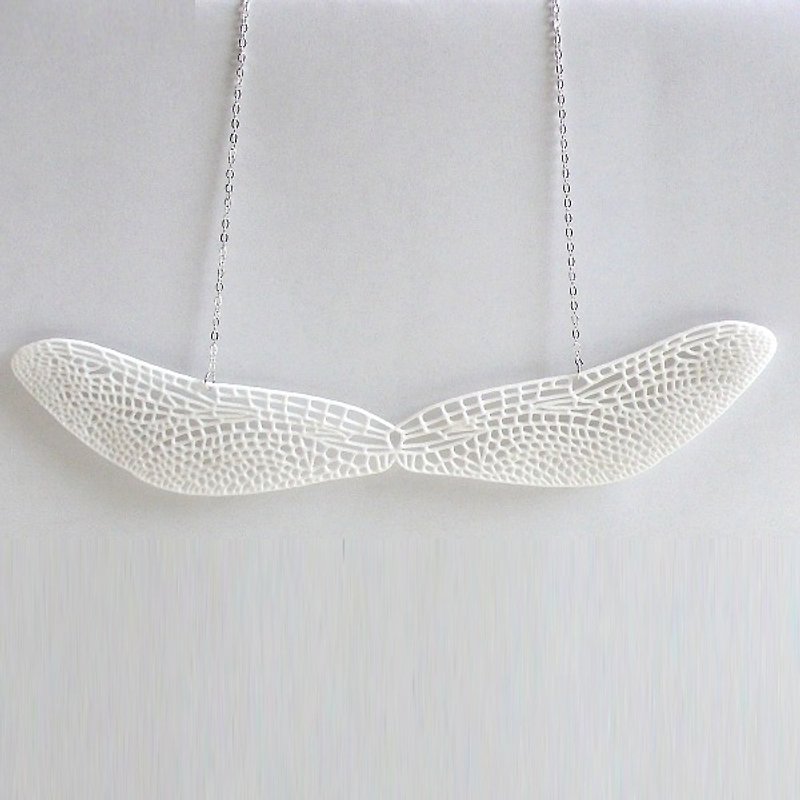 White dragonfly - Necklaces - Plastic White