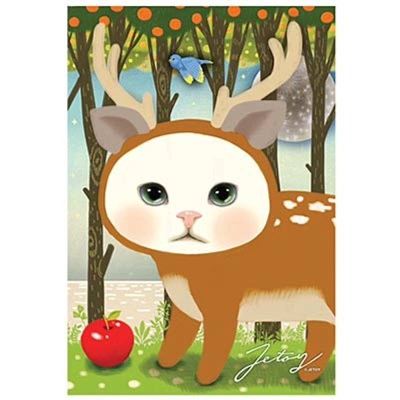 JETOY, sweet cat postcard _Deer (J1407104) - Cards & Postcards - Paper Multicolor