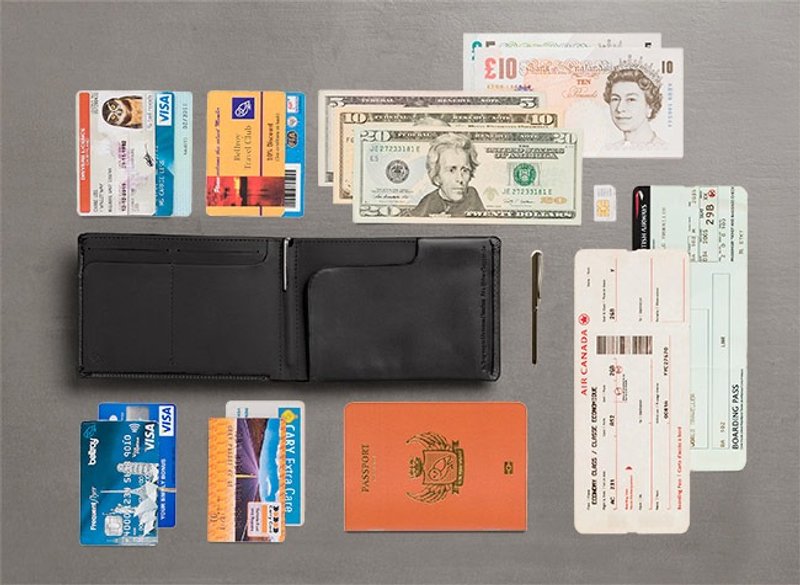 澳洲Bellroy Travel Wallet旅行護照專用附筆真皮皮夾  (Midnight 暗夜黑) By plain-me - 皮夾/長短夾/錢包 - 其他材質 黑色