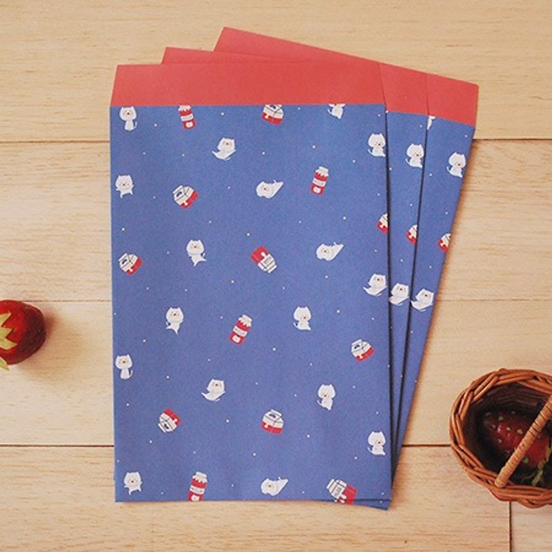 *Mori Shu*bun cat gift bags - (milk Blue 9 in) - Gift Wrapping & Boxes - Paper Green