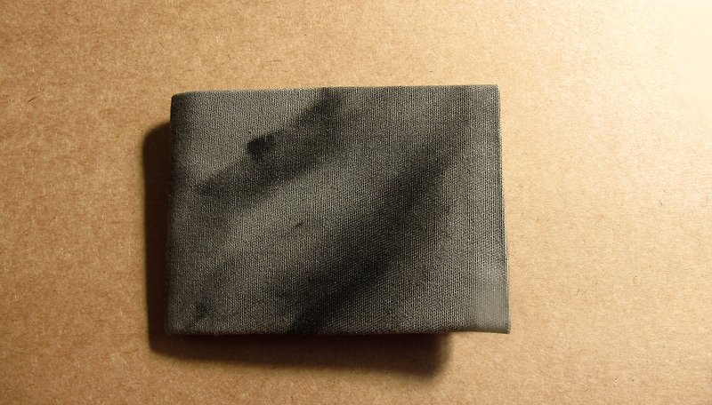 (Valentine's Day gift) Chaos black hand dyed horizontal short clip (can be used for free electric burning English characters 喔) - Wallets - Other Materials Black
