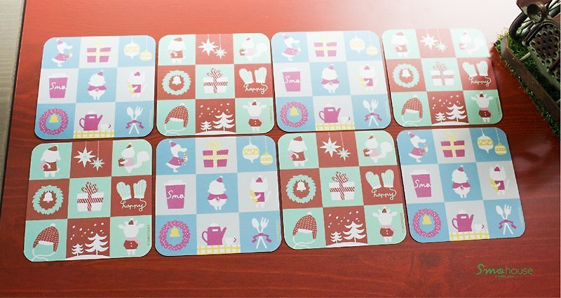 [Poca] {X'mas} small card coasters 8 group - การ์ด/โปสการ์ด - กระดาษ 