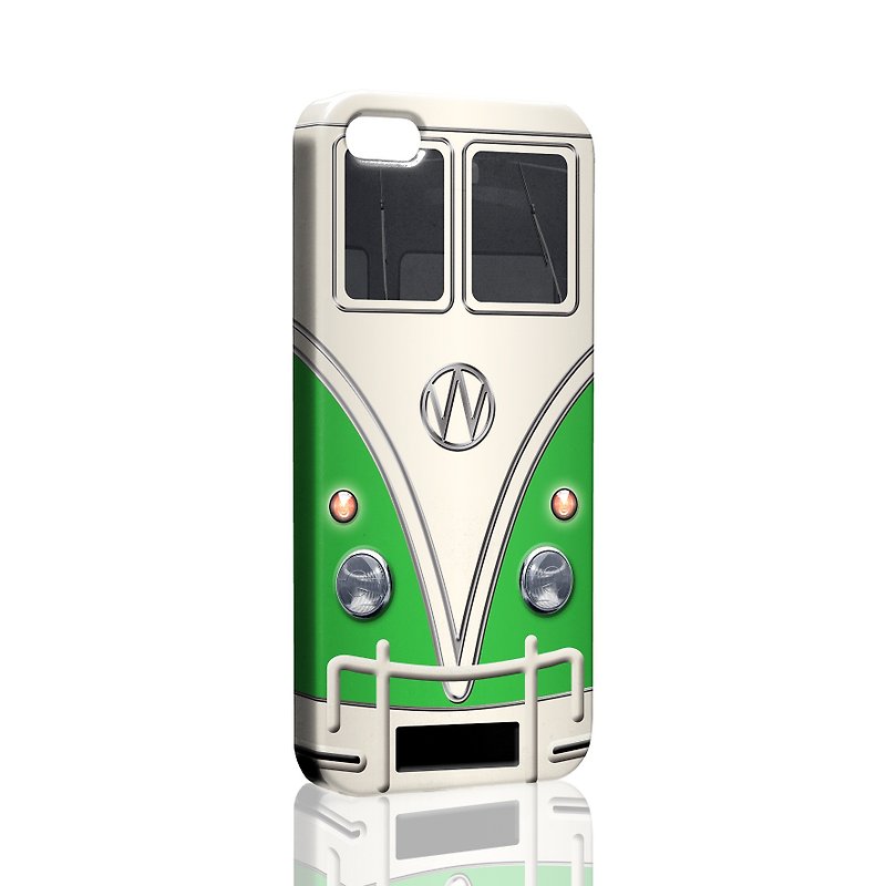 Nostalgic VAN Green iPhone X 8 7 6s Plus 5s Samsung S7 S8 S9 Mobile Shell - Phone Cases - Plastic Green