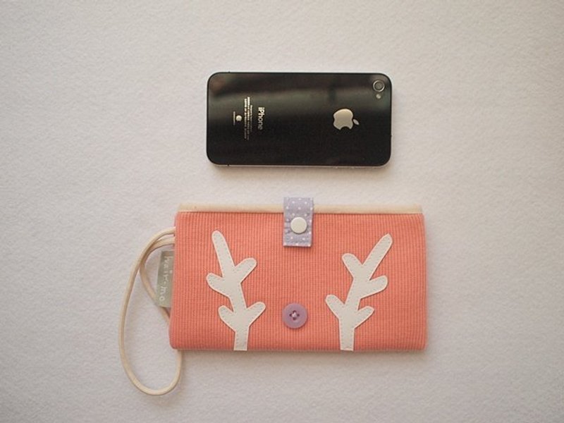 hairmo. Elk big nose horizontal cell phone pocket (Orange) - เคส/ซองมือถือ - วัสดุอื่นๆ สีส้ม