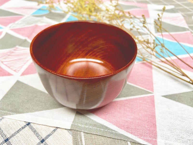 Log wood soup bowl - natural lacquer - ถ้วยชาม - ไม้ สีนำ้ตาล