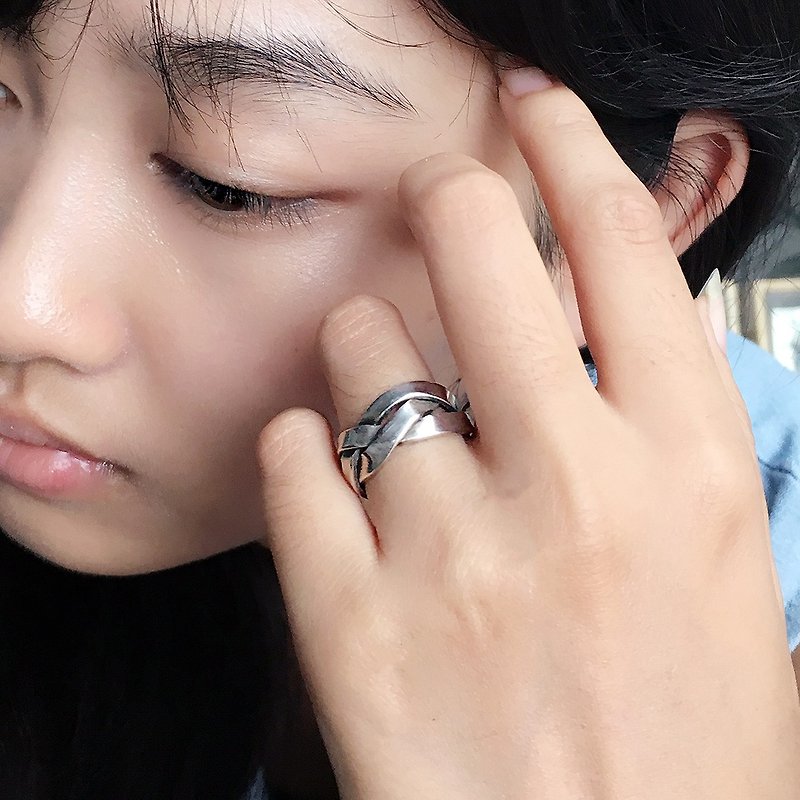 Weaver Dreams~Handmade sterling silver customized rings/ring tails, handmade poems and original designs, love yourself and be happy - แหวนทั่วไป - เงินแท้ สีเงิน