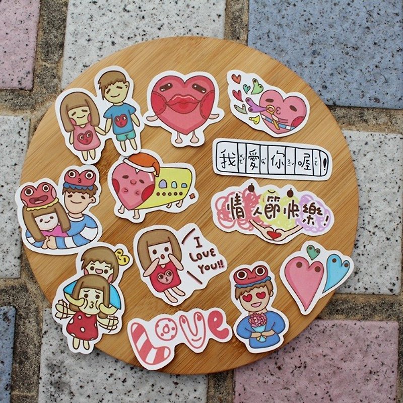 Valentine's Day Sweet / Sticker Pack - สติกเกอร์ - กระดาษ สึชมพู