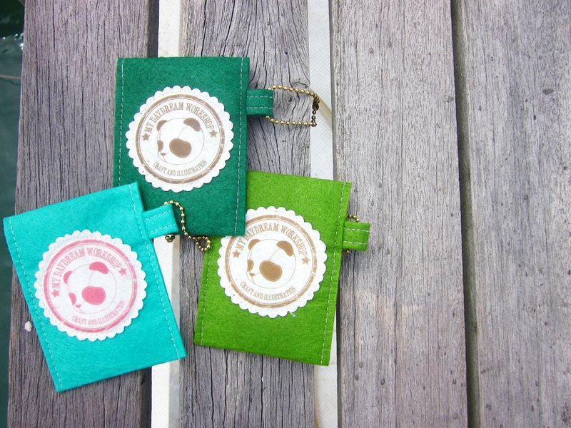 マイデイドリームワークショップフランネルセットバスカードセットIDカードホルダー銀行カードセット - 名刺入れ・カードケース - その他の素材 多色