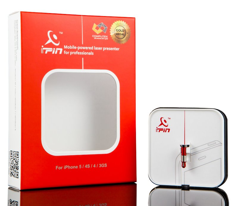iPin mobile phones Laser Presenter iPhone Standard Edition - เคส/ซองมือถือ - โลหะ สีแดง