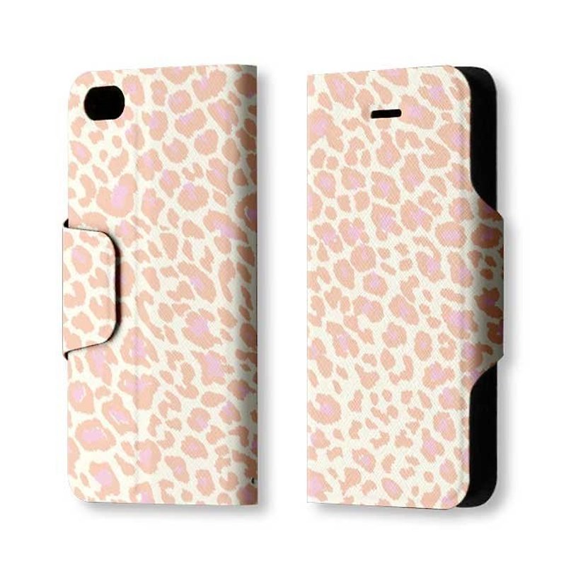 AppleWork iPhone 5 / 5S clamshell protective holster beige leopard PSIB5-003Y - Phone Cases - Genuine Leather Yellow