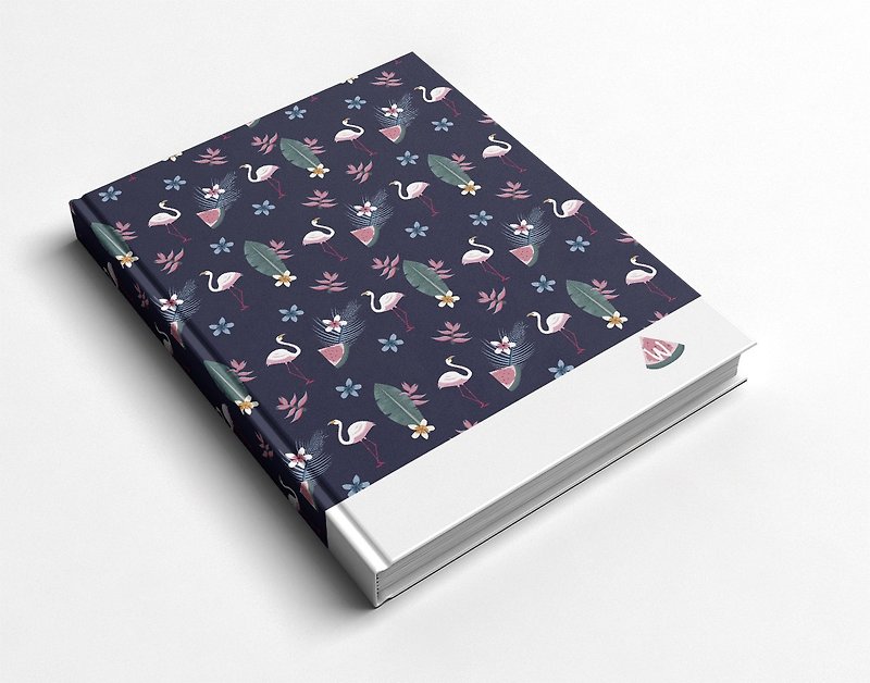 Rococo Strawberry WELKIN Handmade _ handmade book / notebook / PDA / diary ~ summer flamingo - สมุดบันทึก/สมุดปฏิทิน - กระดาษ 