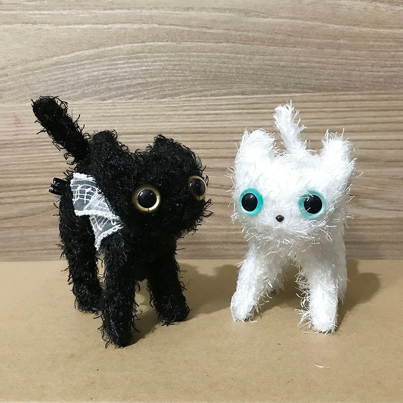 The most coquettish Musette-[Black Cat/White Cat] Decoration (Small) - ของวางตกแต่ง - วัสดุอื่นๆ สีดำ