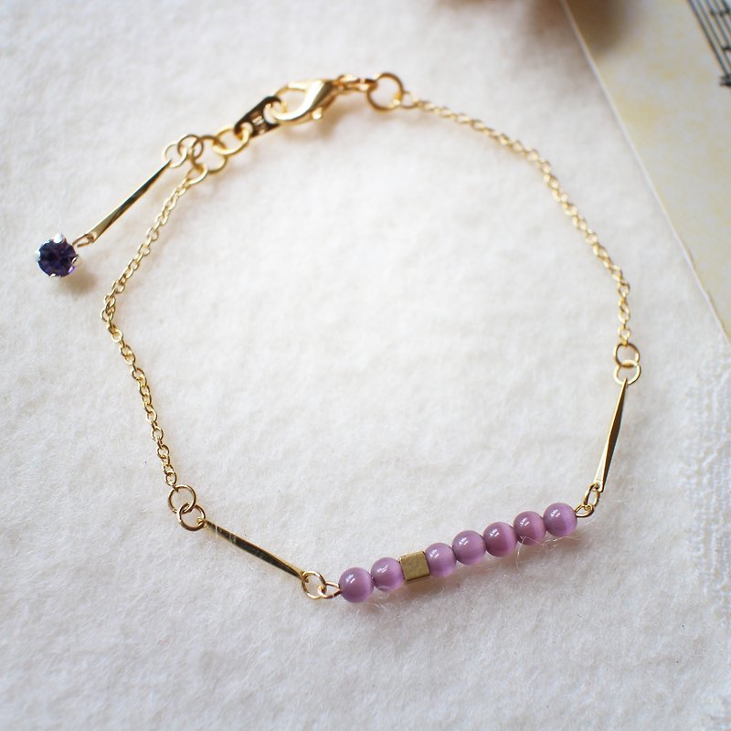 EF NO.55 between inch purple Opal Bracelet - Bracelets - Other Materials Purple