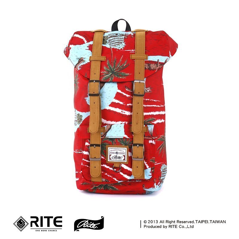 S/S RITE Travel Bag｜旅行包-紅色海灘｜ - กระเป๋าแมสเซนเจอร์ - วัสดุกันนำ้ สีแดง