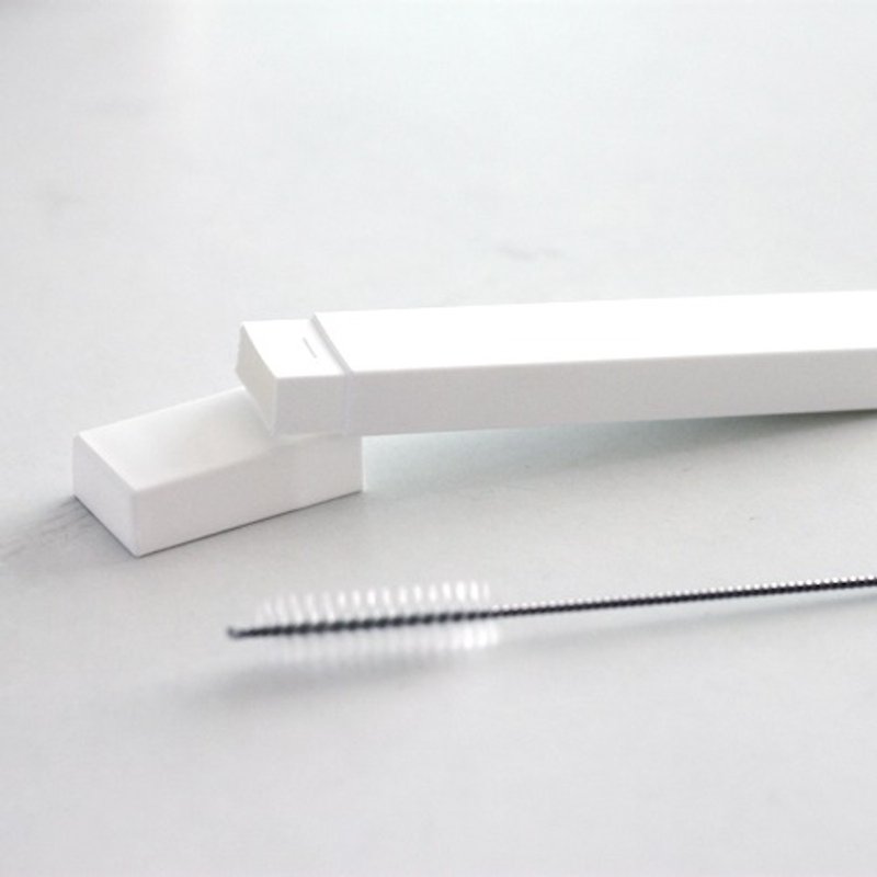 巧克力隨行筷專用筷盒及專用筷刷  巧克力bar造型 - 筷子/筷架 - 塑膠 白色