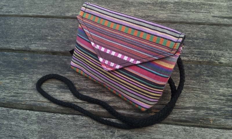 A MIN paint color stripes - small shoulder bag purse - Other - Other Materials Multicolor