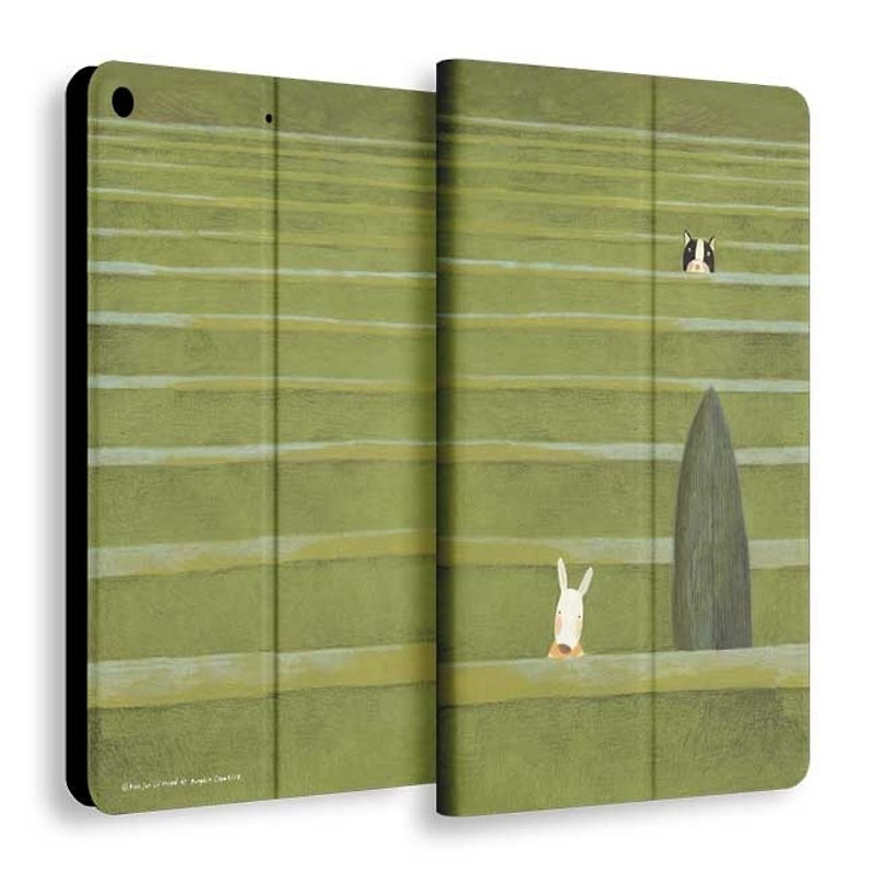 PIXOSTYLE iPad Air clamshell holster friend PSIBA-016 - เคสแท็บเล็ต - หนังแท้ สีเขียว