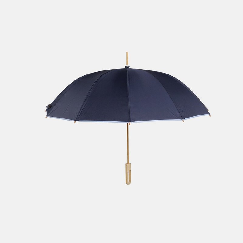 竹語 | 素色靛藍 手工竹製長柄雨傘、紅點IF獎 - 雨傘/雨衣 - 竹 藍色
