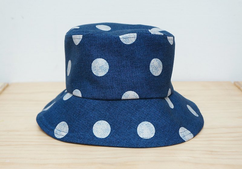 好個性漁夫帽 | 藍海點點 - หมวก - วัสดุอื่นๆ สีน้ำเงิน
