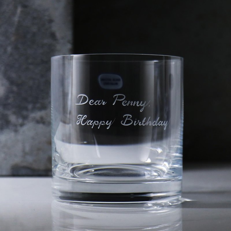 410cc [ice alcohol crystal cup] Barline crystal whiskey cup glass engraving - แก้วไวน์ - แก้ว สีเทา