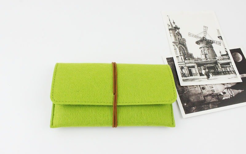 Original handmade green blankets Apple iphone 7 protective sleeve blankets iphone 7 / iphone 8 / iphone 8 plus / iphone X mobile phone sets of mobile phone bags (can be tailored) - ZMY098GRIP5 - เคส/ซองมือถือ - วัสดุอื่นๆ สีเขียว