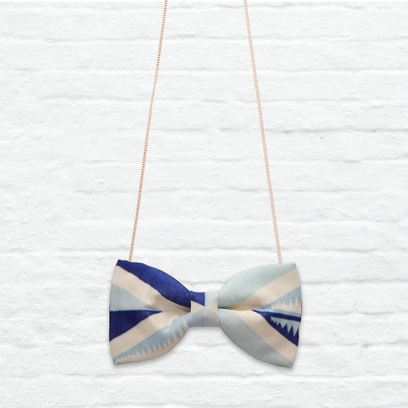 K0022 Necklace, Hairband, Pet Collar, Toddler Bow tie - สร้อยติดคอ - เส้นใยสังเคราะห์ สีน้ำเงิน