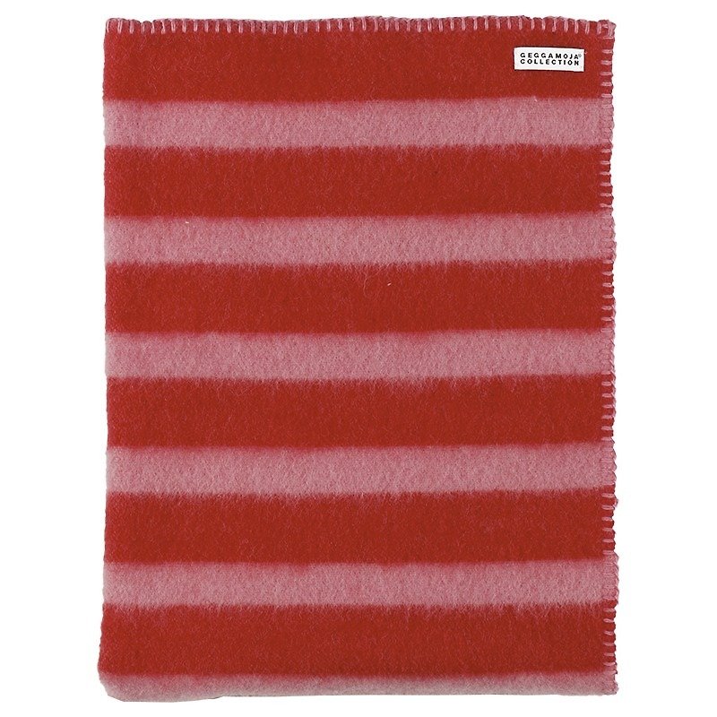 【瑞典童裝】特級有機羊毛手工被毯子 粉紅/紅 - 彌月禮盒 - 羊毛 紅色